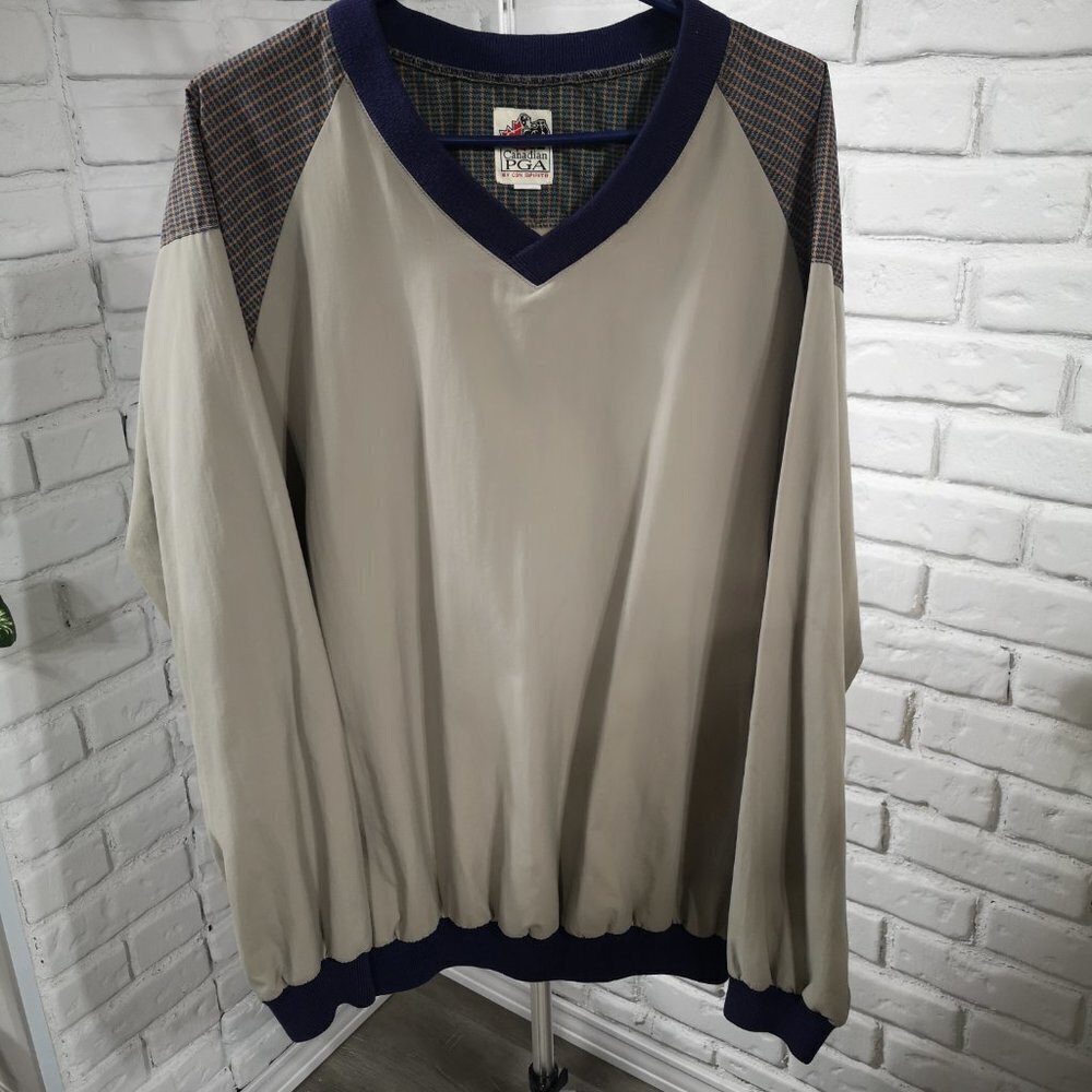 Canadian PGA by Canadian Spirit Men's Size XL V-neck Golf Lightweight Pullover